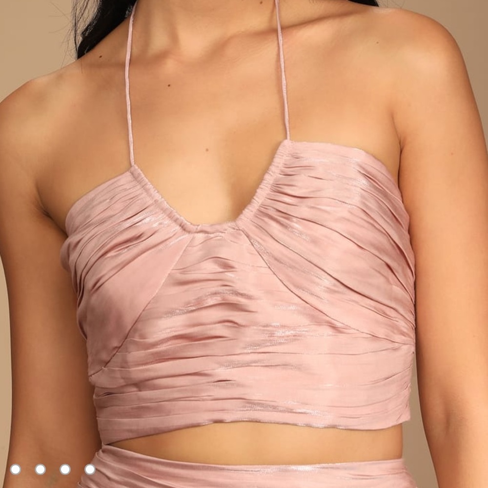 Lulus 2-Piece Rose Pink Skirt Set